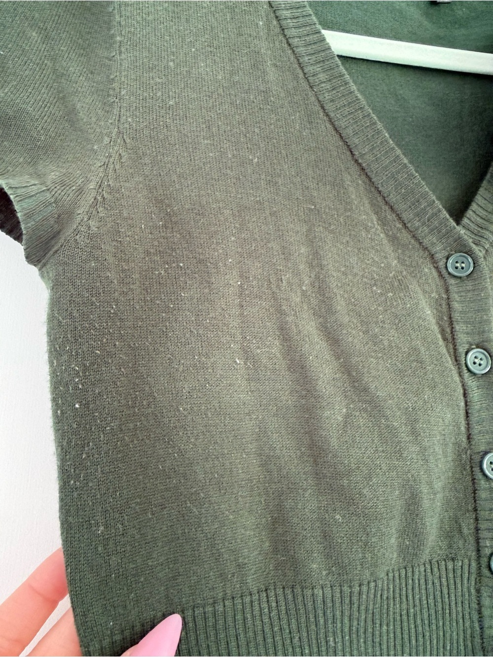 Two Cropped Button Down Sweater Tops - Picture 6 of 6